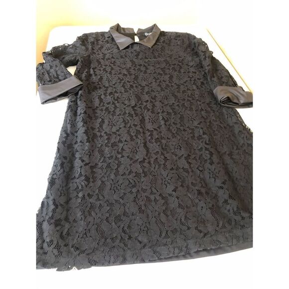 FOREVER 21 Black 3/4 Sleeve Lined Lace Dress Size S - Picture 10 of 12